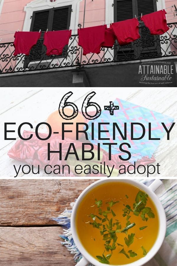 the words eco friendly habitts you can easily adopt in front of an apartment building