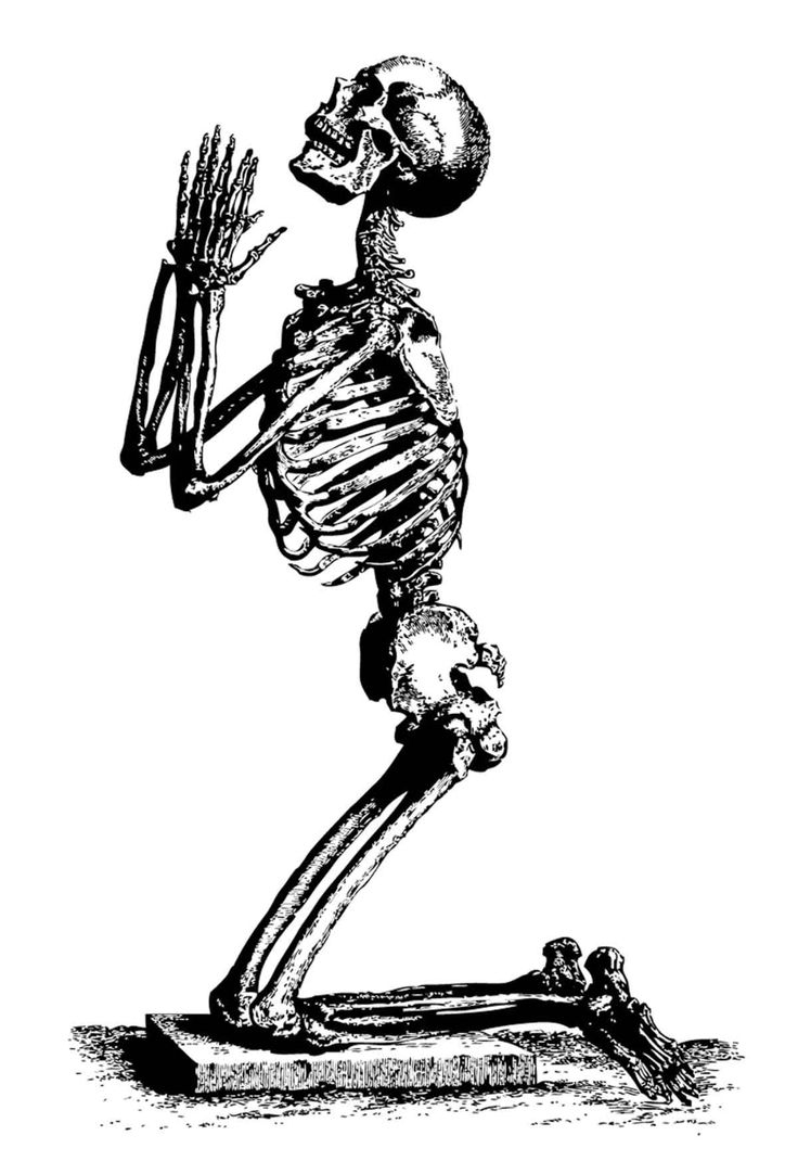 a skeleton is holding his hand up in the air, vintage line drawing or engraving illustration