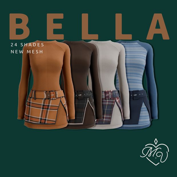 four sweaters are shown in different colors and styles, with the text below them