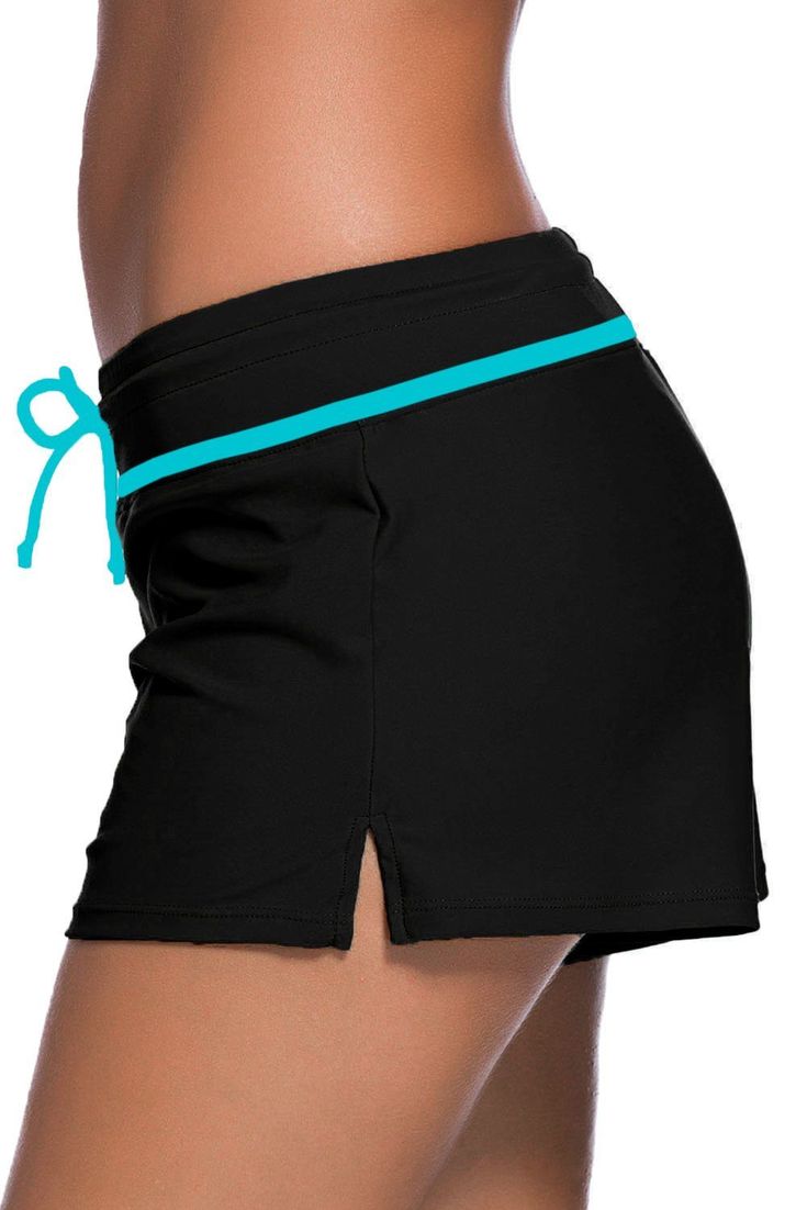 Look fabulous in this cute and elegant swim shorts. Large elastic waistband for tummy control. These are ultra comfortable. This super cute bikini bottom (with concealed briefs inside) is styled with you in mind for a relaxed but fashionable and flattering look. There is no underwire for extra comfort and a natural fit. Wear it with your favorite bikini top, tankini or rash guard top to complete the look. Pull On closure Package includes: 1 x swim shorts Flattering style for best look and comfor Leopard Satin Dress, Tankini With Shorts, Swim Shorts Women, Sport Bikinis, Sports Crop Tops, Volley Ball, Tankini Swim Tops, Swim Tankini, Beach Swimwear