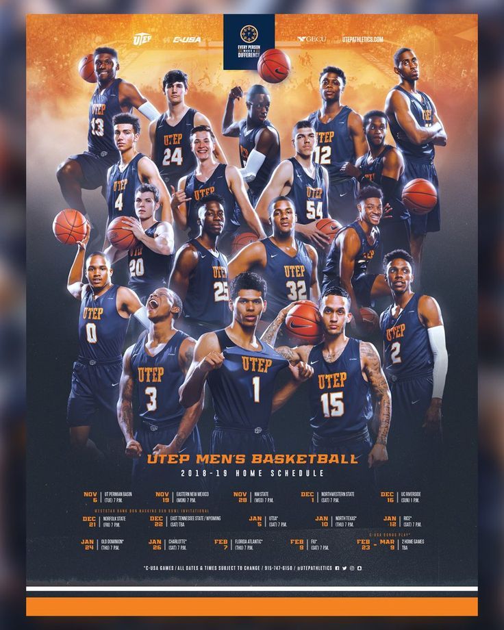 the men's basketball team is shown in this poster