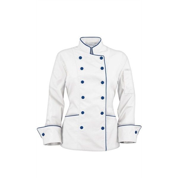 Bakery Merch, Chef Jackets Design, Piping Fabric, Women's Chef Jacket, Uniform Hotel, Chef Dress, Chef Coats, Chef Costume, Chef Jackets