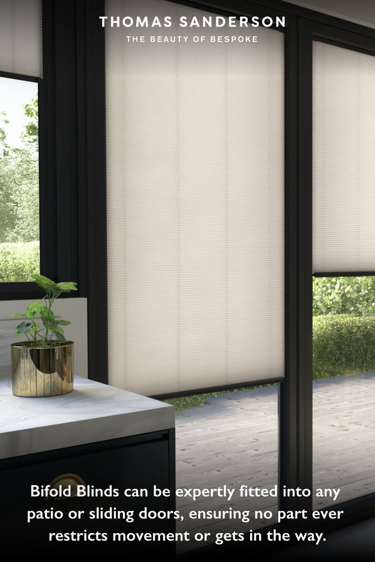 an advertisement for blinds with the words, blind blinds can be expertly fitted into any patio or sliding door