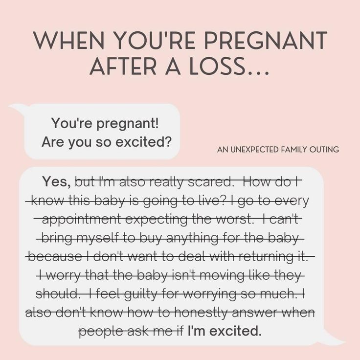 a pink background with text that says, when you're pregnant after a loss