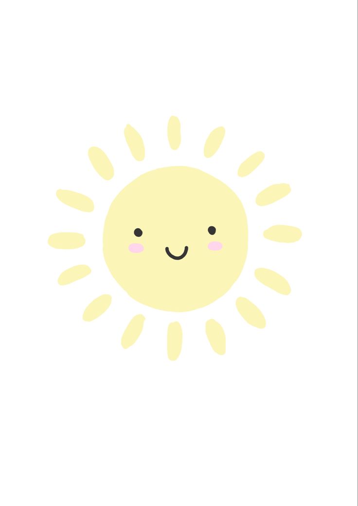 the sun is smiling with its eyes closed