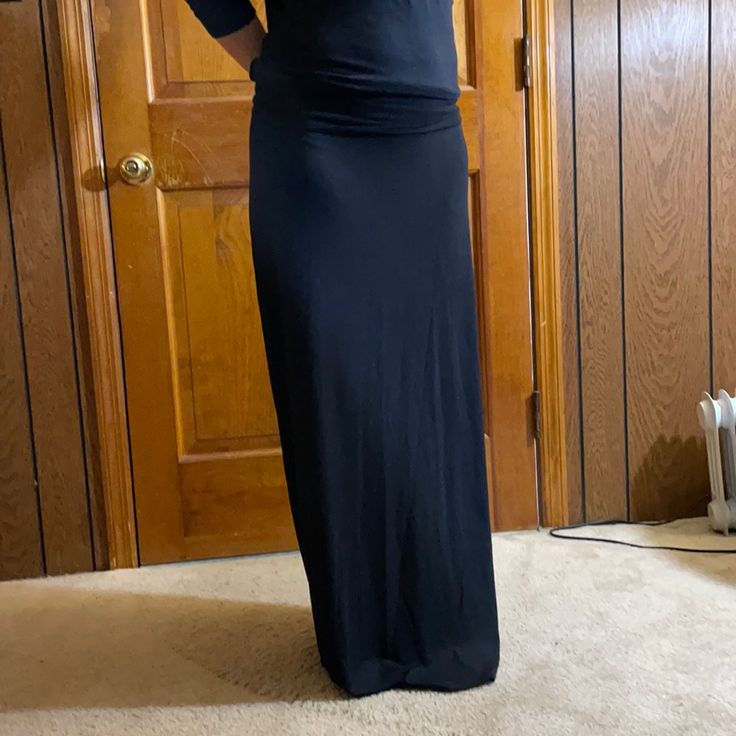 I Have A Medium And Large Long Black Skirt. Nwt. Very Soft Black Fitted Casual Maxi Skirt, Fitted Black Casual Maxi Skirt, Fitted Black Maxi Skirt Casual, Black Fitted Maxi Skirt Casual, Black Stretch Full-length Maxi Skirt, Black Stretch Full Length Maxi Skirt, Black Non-stretch Maxi Skirt, Black Stretch Maxi Skirt For Fall, Casual Full-length Maxi Skirt For Night Out