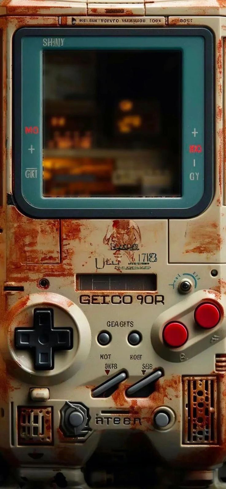 an old video game with buttons and controls