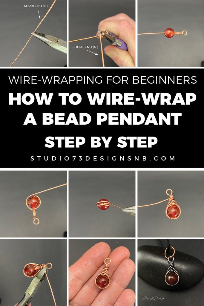 wire wrapping for beginners how to wire - wrap a bead pendant step by step