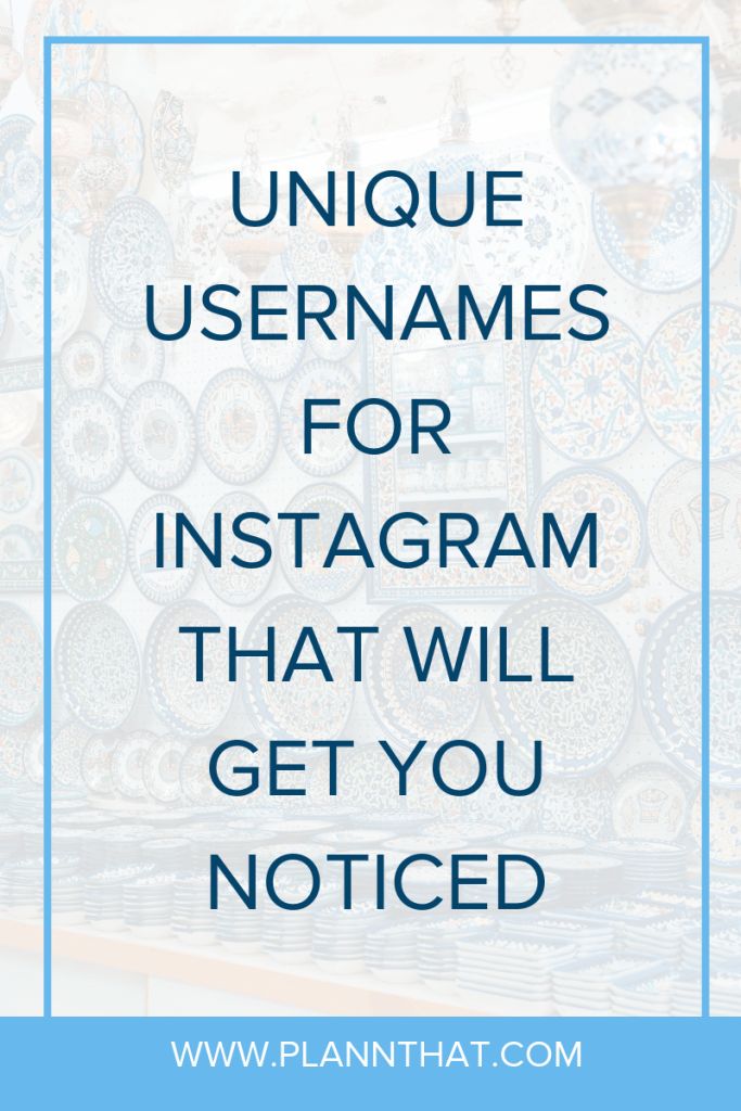 the words unique usernames for instagram that will get you noticed