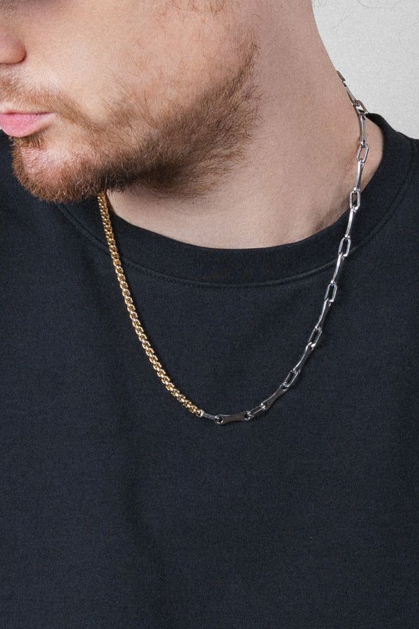 New Arrivals Metal Chain Link Necklace For Layering, Layering Silver Chain Metal Necklaces, Silver Chain Metal Necklaces For Layering, Metal Cable Chain Necklace For Layering, Layering Link Necklace With Box Chain, Mixed Metal Necklace, Silver Gold Necklace, Felt Pouch, Chain Belts