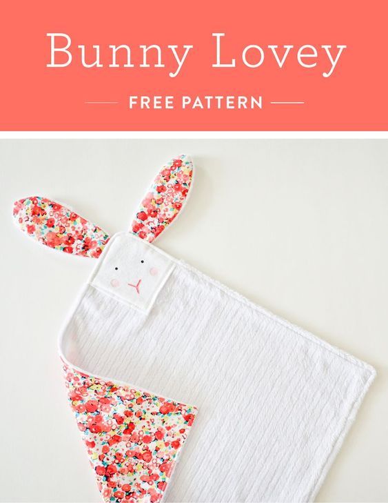 the bunny lovey is an easy sewing project for beginners