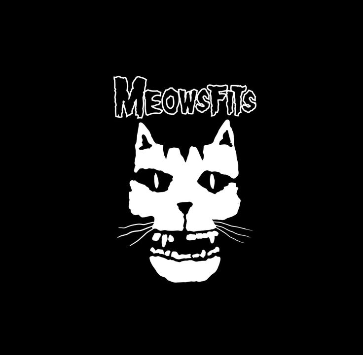 a black and white image of a cat with the words meowfests on it