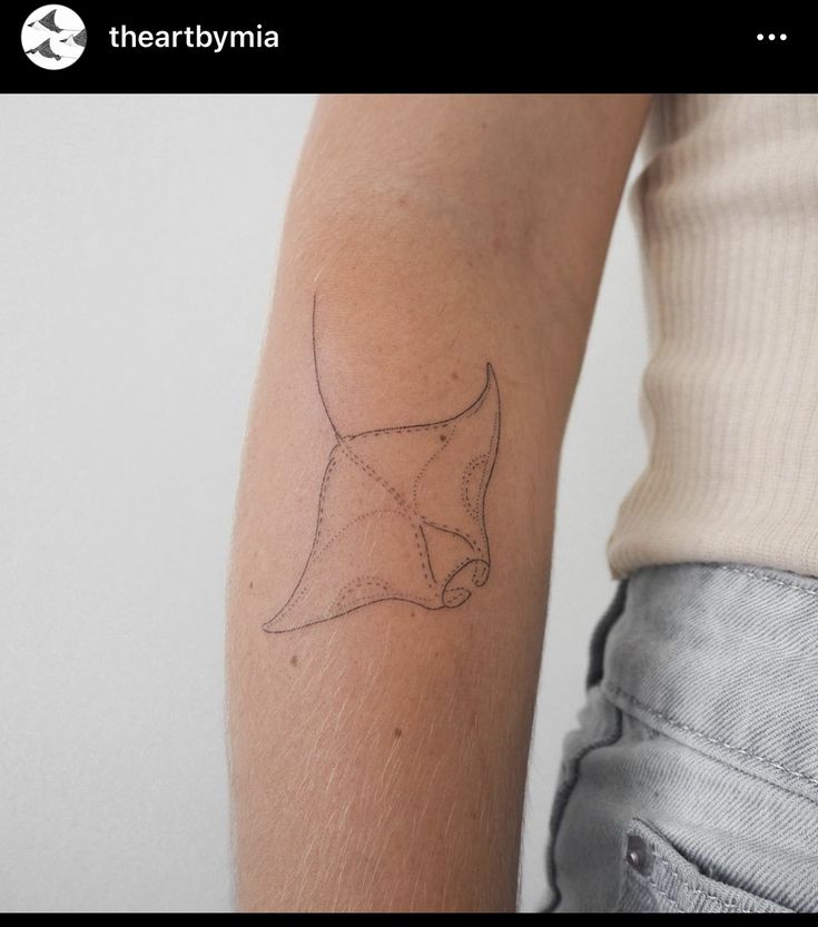 a woman's arm with a tattoo on it that is shaped like a star