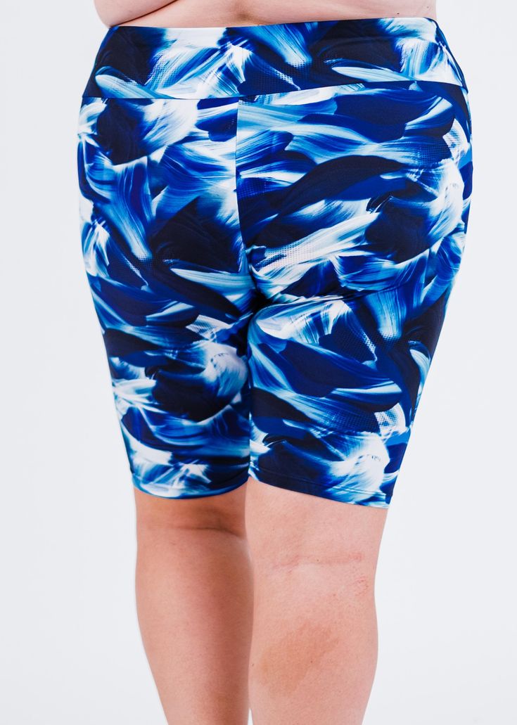 Long Bike Swim ShortsFit & Sizing High waisted Wide waistband sits just below your natural waist Inseam length 11" (Size S) For more fit and sizing info, check out our size chart Features Quick dry Designed to be worn over our favorite bikini bottom Care Rinse in cold water to wash off any chemicals, chlorinated water or saltwater Machine wash in cold water on gentle cycle Lay flat to dry in the shade Material 82% nylon 18% spandex Gusset - 100% polyester UPF 50+ High Waist Biker Shorts With Built-in Shorts For Beach, Beachwear Bottoms With Built-in Shorts For Water Sports, Stretch Beachwear Shorts For Water Sports, Blue Fitted Swim Trunks With Elastic Waistband, Athleisure Short Length Swimwear For Water Sports, Blue Bottoms With Elastic Waistband For Water Sports, Stretch Swimwear With Built-in Shorts Mid-thigh Length, Stretch Short Bottoms For Water Sports, Sporty Elastic Beach Bottoms