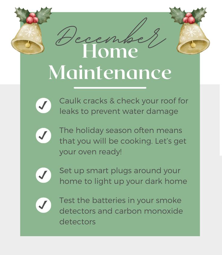 a green sign with the instructions for how to clean and maintain your home's maintenance