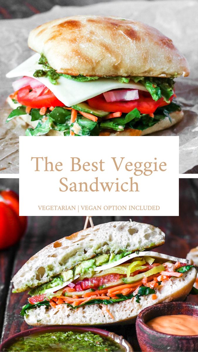 the best veggie sandwich with vegetables and dips