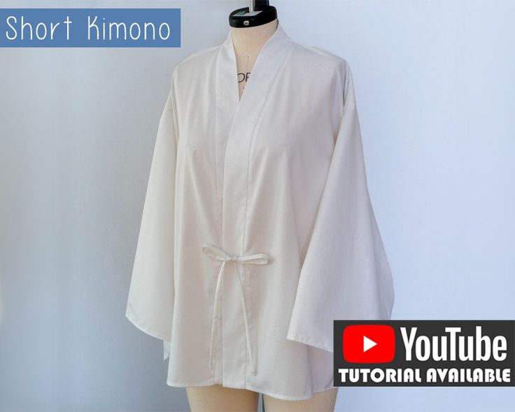 A quick YouTube video explaining the difference between our 3 kimono patterns: https://www.youtube.com/watch?v=HJsn3_K1XQc This custom pattern and tutorial will help you create this simple kimono.  ◦THIS IS A DIGITAL DOWNLOAD SEWING PATTERN AND TUTORIAL◦ It is not a full costume. This item is non-refundable. Sizing: XS to XXL Download includes: * Tutorial and patterns for simple kimono * PDF book tutorial guide including:       ‣ Terminology       ‣ Pattern printing instructions       ‣ Highly d Kimono Sewing, Kimono Sewing Pattern, Book Tutorial, Beach Kimono, Kimono Pattern, Pdf Book, Short Kimono, Girls Uniforms, Women's Costumes