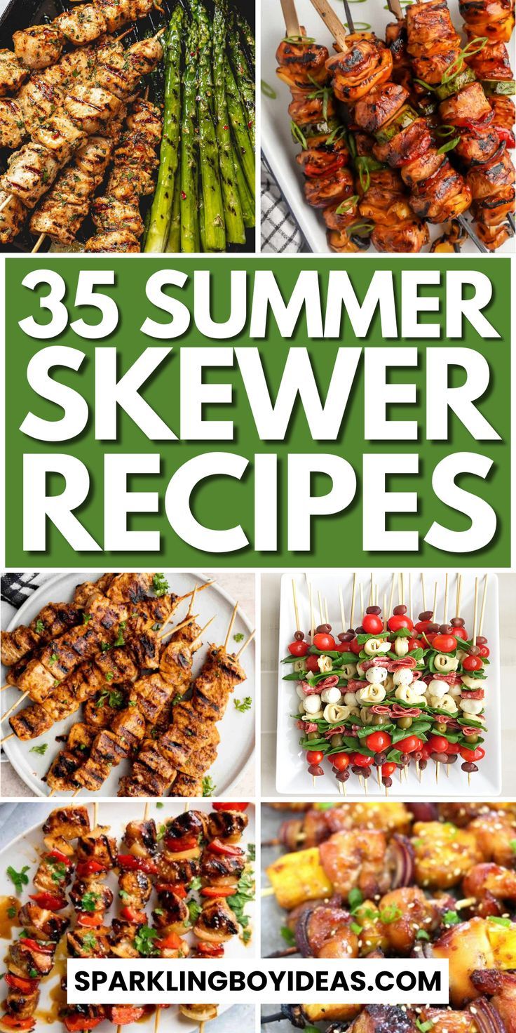 Skewer recipes are perfect for any occasion. Discover a variety of grilled skewers, including chicken skewers, veggie skewers, and beef skewers. Try BBQ skewer ideas and seafood skewers are great for summer skewers and kabob recipes. Enjoy fruit skewers, appetizer skewers, and party skewers for gatherings. Explore healthy skewer recipes like vegetarian skewers, tofu skewers, and Mediterranean skewers. Don't miss out on pork skewers, teriyaki skewers, and shrimp skewers for delicious meals. Bbq Skewer Ideas, Healthy Skewer Recipes, Skewers Ideas, Skewer Ideas, Vegetarian Skewers, Seafood Skewers, Summer Skewers, Best Chicken Taco Recipe, Grilled Skewers