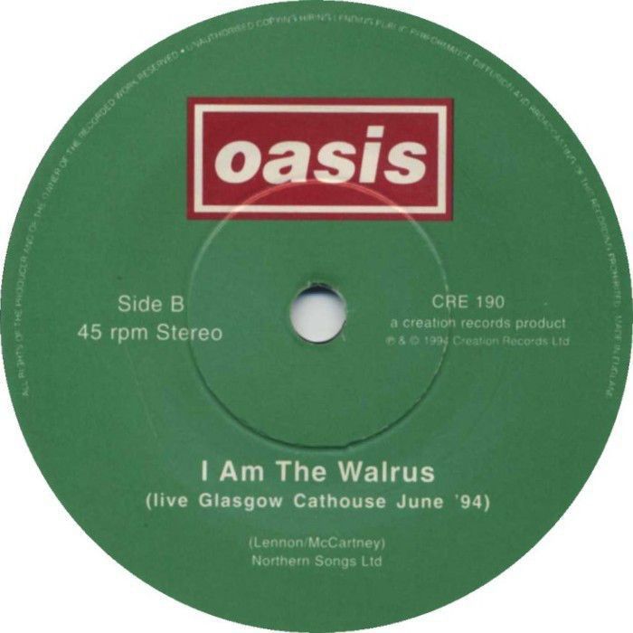 i am the walruss vinyl label from oasis records, which was released in 1971