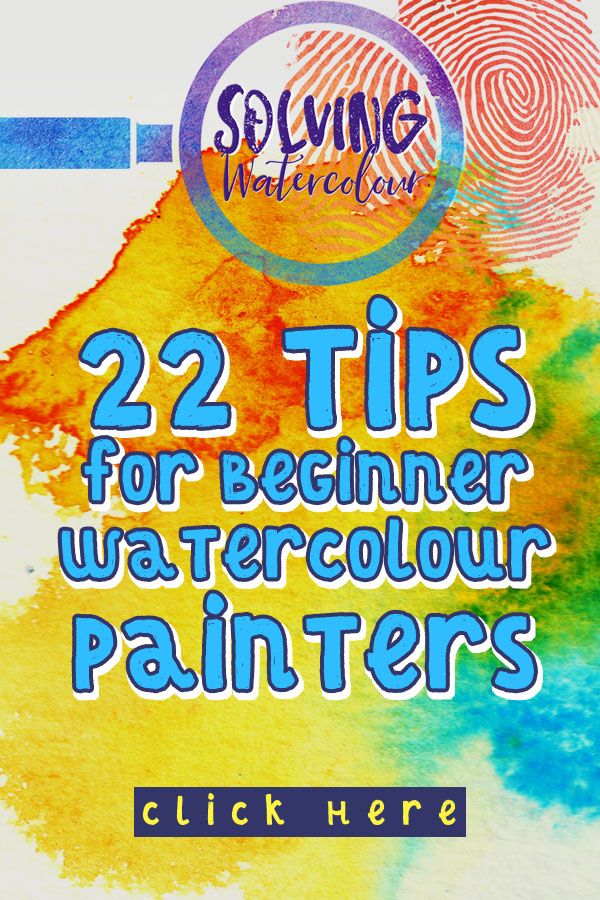 a book cover with the title 22 tips for beginner watercolour painters written in blue