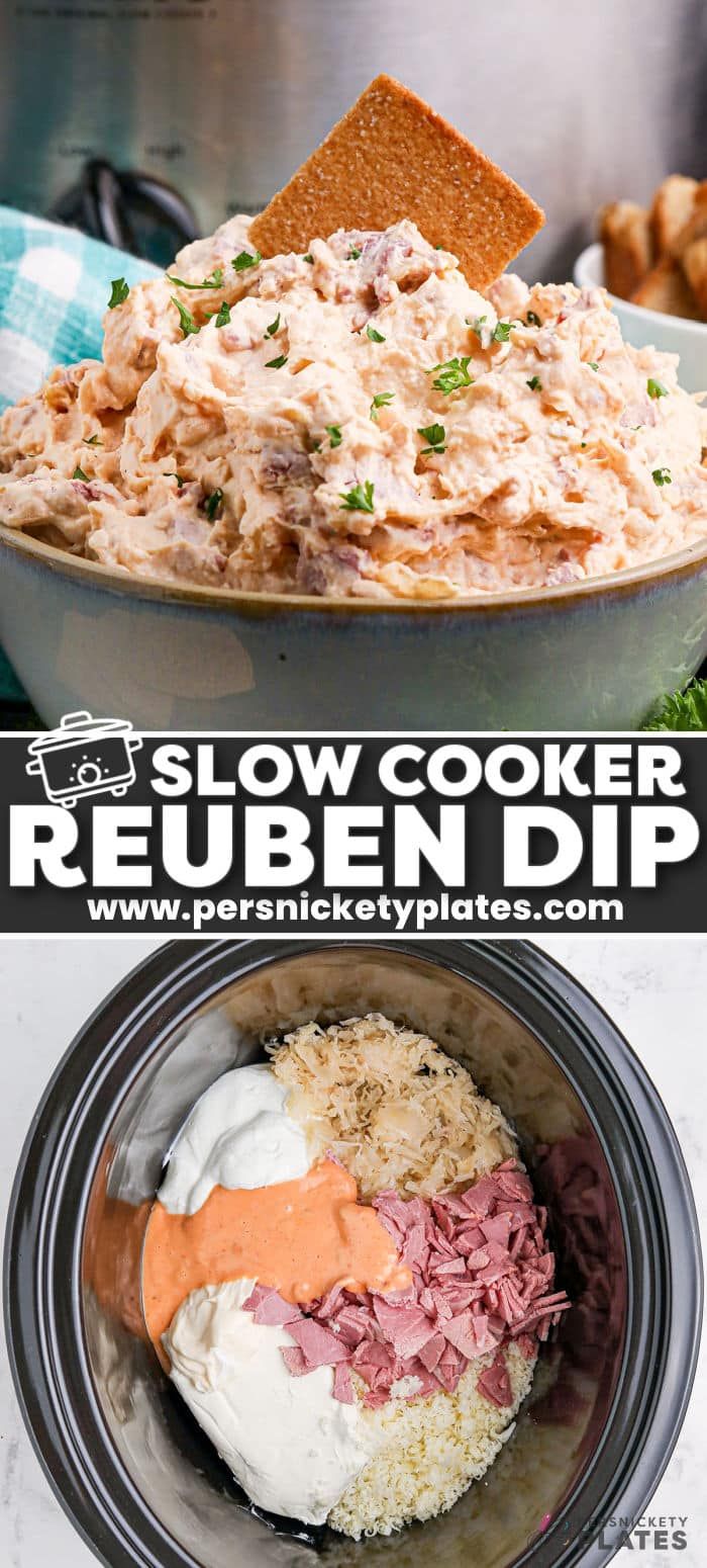 slow cooker reuben dip recipe in the crock pot