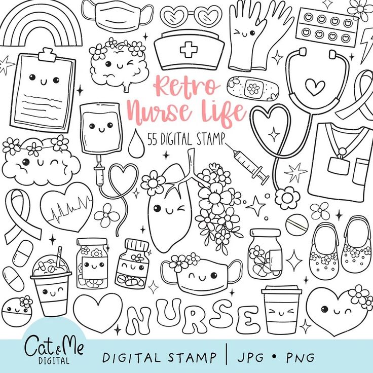 the digital stamp set is designed to be used as a coloring page for children's drawings