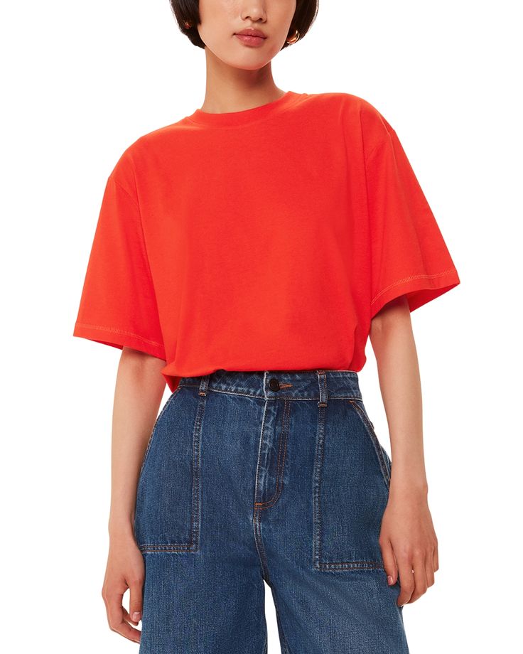 Find WHISTLES Relaxed Tee on Editorialist. Whistles Relaxed Tee.Color:Red.Size:XS.Material:100% cotton.Tees. Hugo Boss Shop, Summer Beauty Essentials, Ultimate Capsule Wardrobe, Slip Skirts, Millinery Hats, Baby Trend, Jumpsuit Skirt, Jean Accessories, Wedding Guest Dress Summer