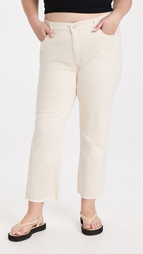 DL1961 Patti Straight High Rise Ankle Jeans | SHOPBOP Chic Cropped Leg Jeans With Frayed Hem, Spring Casual Cropped Jeans With Standard Cut Leg, Spring Casual Cropped Jeans With Standard Cut, Spring Casual Cropped Jeans, Spring Flare Jeans With Frayed Hem, Spring Workwear Cropped Jeans With Frayed Hem, Chic Cropped Jeans With Frayed Hem, Spring Cropped Jeans With Frayed Hem For Work, Workwear Cropped Cotton Jeans