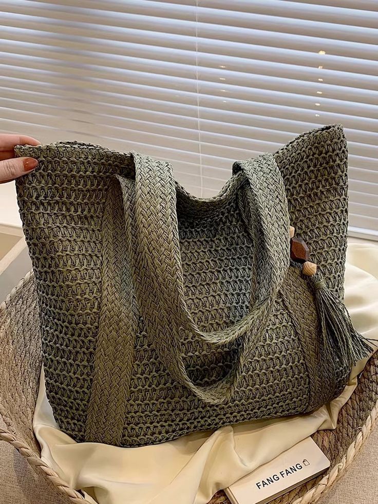 IN STOCK FAST SHIPPING FROM LOS ANGELES The Elena Handbags Straw Woven Tote is a luxurious summer staple crafted out of woven straw and reinforced with leather straps. With its spacious, zippered interior, this bag is the perfect accessory for day trips and evening events alike, offering effortless elegance wherever you go. Zipper closure Inside pocket Strap drop 10.5 inches Size: 17.5in wide opening x 15in tall Designer Style ID: 8526 Large Straw Woven Tote Bag with Leather Straps, Summer Bag, Green Woven Handheld Straw Bag, Green Handheld Woven Straw Bag, Handheld Green Woven Straw Bag, Trendy Braided Travel Bags, Rectangular Braided Bags For Shopping, Rectangular Braided Bag For Shopping, Rectangular Braided Shopping Bags, Braided Double Handle Shoulder Bag For Shopping, Braided Shoulder Bag For Shopping