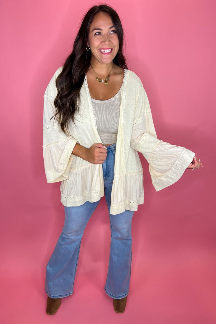 Super cute and even more soft cardigan- this piece is unique and will keep you stylish all year long. Stretchy and super soft material BEST SELLING BRAND ALERT: POL is known for their unique designs, super high quality materials and oversized, cozy fits. FIT: Runs oversized, size down if desired. Model is a size 8, wearing a size medium 71% Polyester, 23% Cotton, 6% Spandex Long Sleeve Fall Sweater For Vacation, Long Sleeve Sweater For Vacation In Fall, Trendy V-neck Outerwear For Vacation, Oversized Fall Vacation Sweater, Oversized Open Front Vacation Top, Oversized V-neck Cardigan For Vacation, Oversized Sweater For Fall Vacation, Oversized Open Front Top For Vacation, Cozy Long Sleeve Tops For Vacation