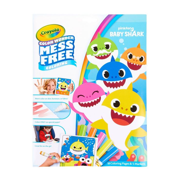 crayon color wonder mess - free baby shark