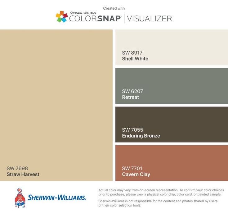 the color scheme for sherwinn's paint swatches