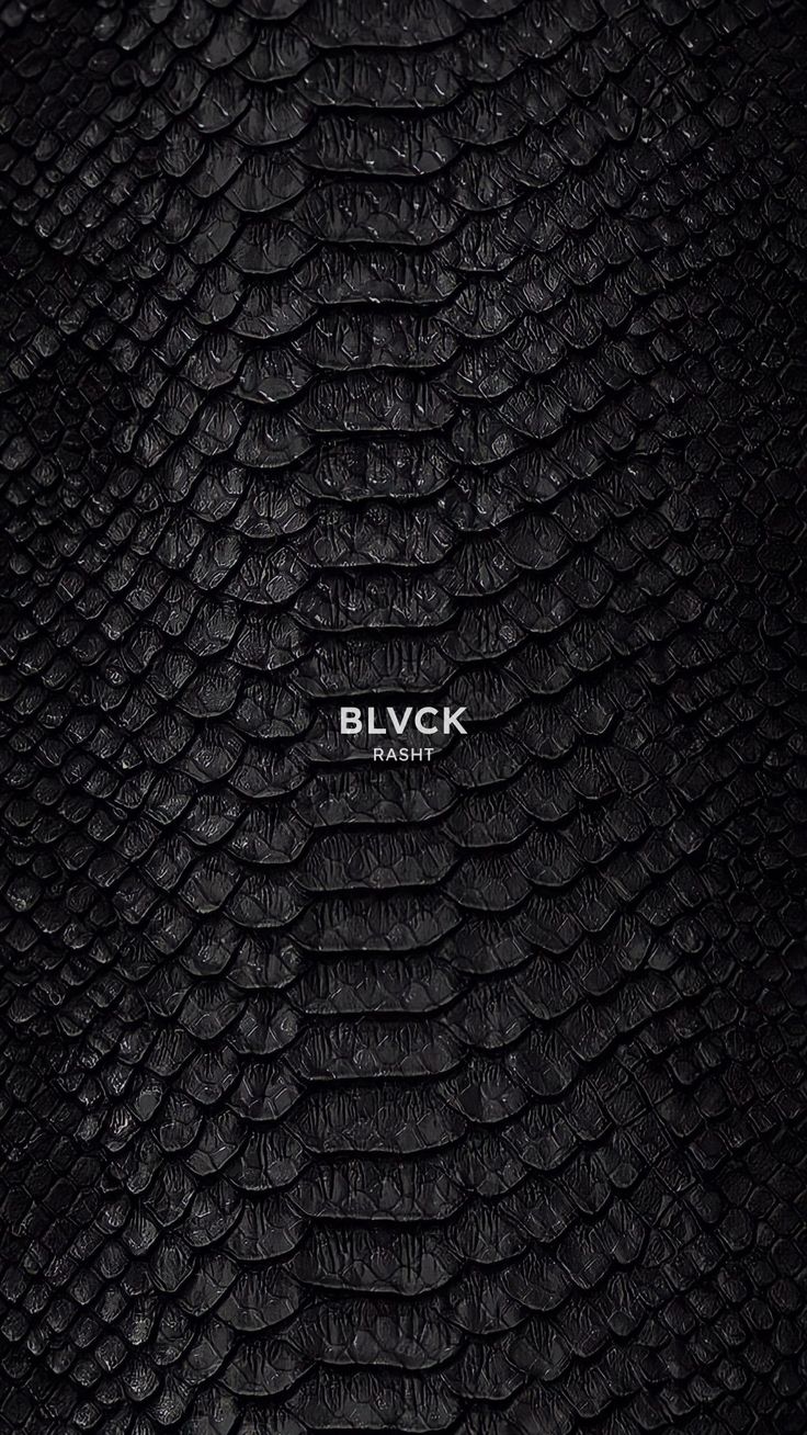 black snake skin with the word blvdk on it's back side