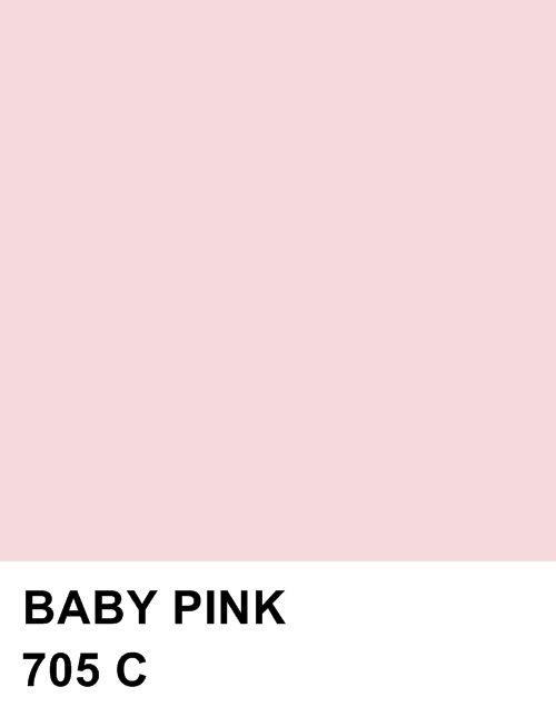 a baby pink color is shown with the words, baby pink 705 c on it