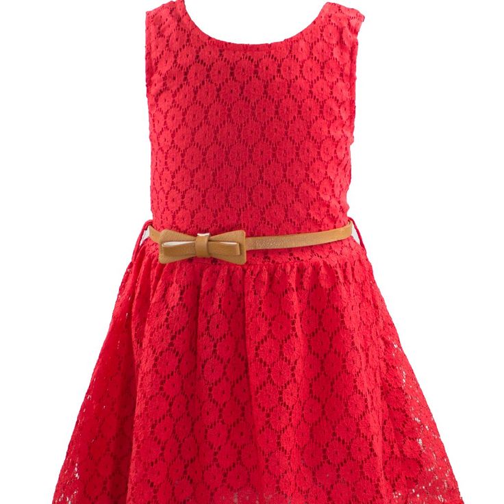 Size: 3t Material: Cotton Care: Hand Wash Cute Red Dress With Bow, Red Dress-up Dresses For Spring, Red Dress For Dress-up In Spring, Red Dress For Spring Dress-up, Red Spring Dress-up Dresses, Red Summer Dress With Bow, Samara Dress, Arrow Dress, Floral High Low Dress