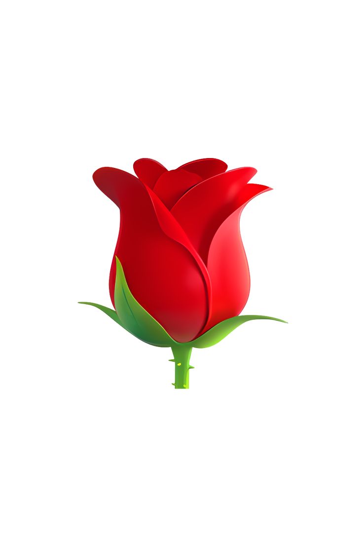 The emoji 🌹 depicts a single red rose with green leaves and a stem. The rose has five petals arranged in a circular pattern, with a yellow center in the middle of the flower. The overall appearance of the emoji is elegant and beautiful, representing love, romance, and passion. Single Emoji, Emoji Ip, Emoji Flower, Rose Emoji, Flower Emoji, Iphone Png, Emojis Iphone, Apple Emojis, Emoji Copy