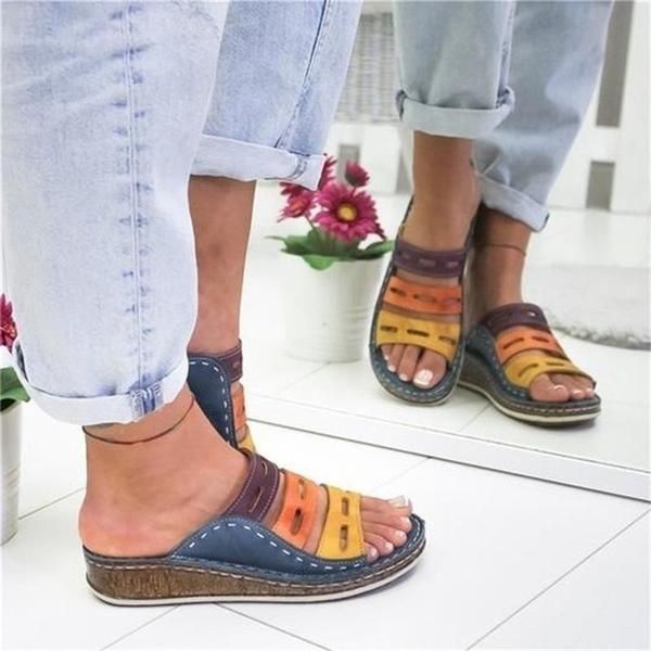 Women's Retro Summer Sandal – Mesh Beach Shoes Comfy Wedges Sandals, Travel Slippers, Pretty Summer Dresses, Summer Wedges, Outfit Chic, Comfortable Slippers, Neue Outfits, Wedges Style, Beach Slippers