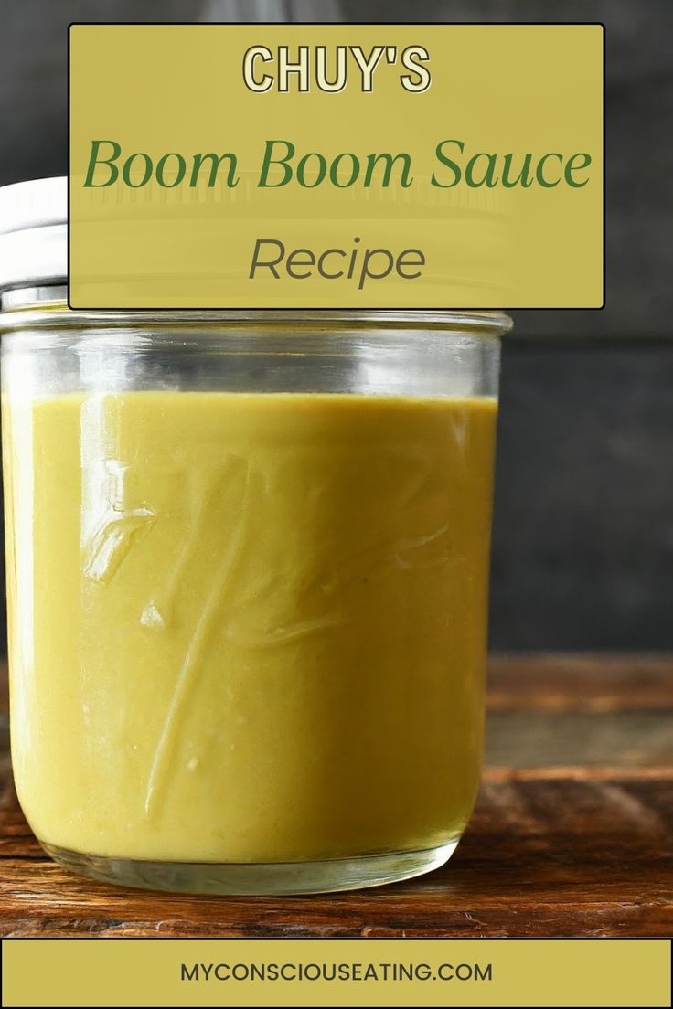 Boom Boom sauce in a glass jar