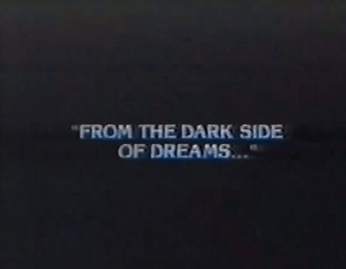 an old tv screen with the words from the dark side of dreams