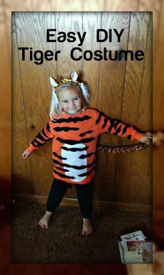 Diy Animal Costume For Kids, Kids Tiger Costume, Tiger Costume Diy, Carnaval Kids, Tiger Outfit, Easy Diy Kids, Animal Costumes For Kids, Tiger Halloween, Circus Costumes