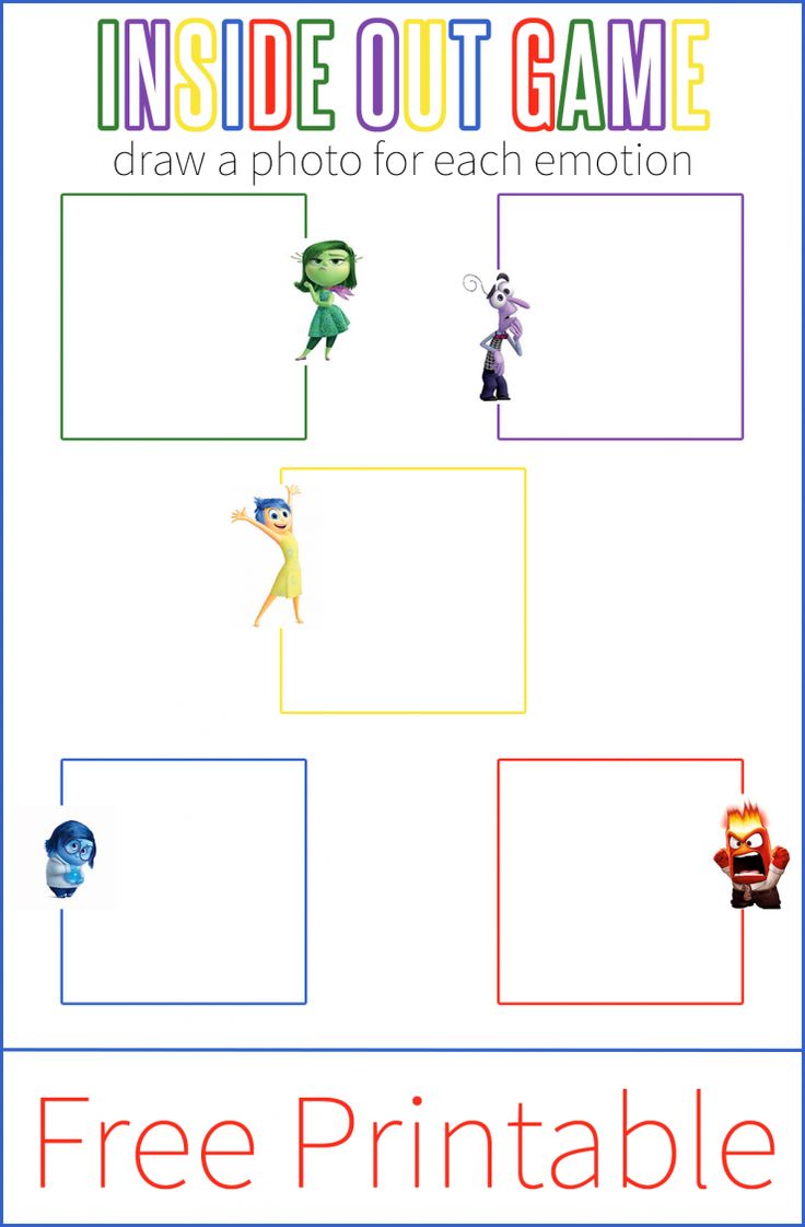 the inside out game for kids to play with is shown in this free printable