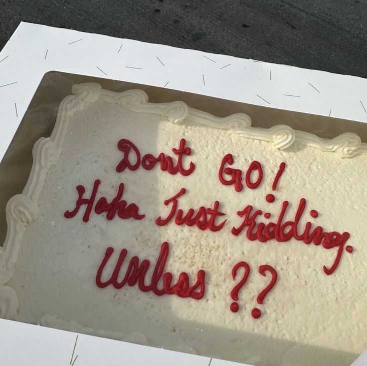 a sheet cake with writing on it that says don't go home, just ridding under?