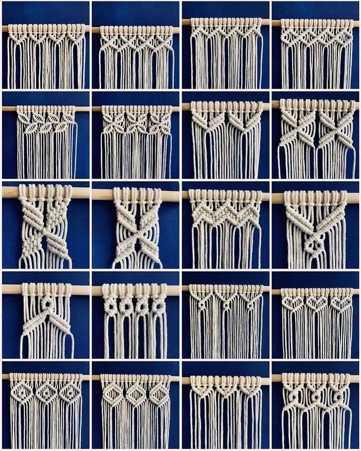 several pictures of different types of macrame