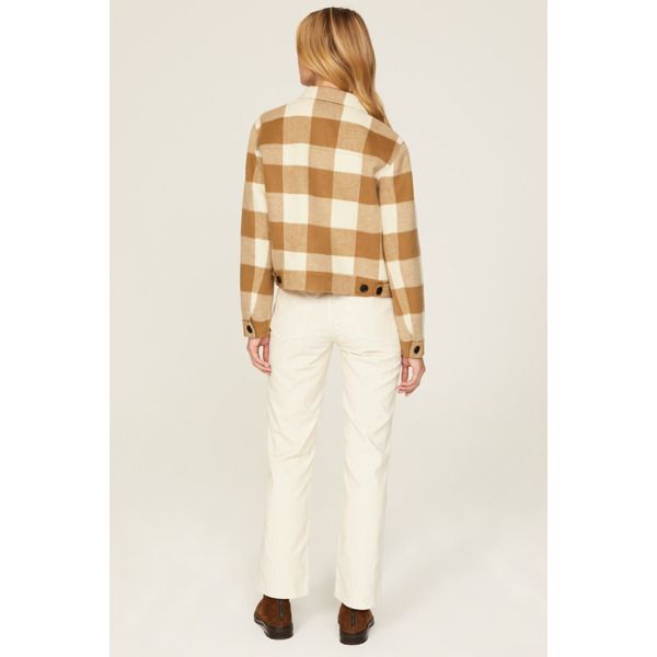 Brown plaid wool blend (51% Wool, 49% Polyester). Shirt Jacket. Long sleeves. Collar. Front button closure. 21" from shoulder to hemline. Imported. Polyester Shirt, Rent The Runway, Jacket Long, Closet Designs, Brown Plaid, Wool Plaid, Shirt Jacket, Wool Blend, Long Sleeves