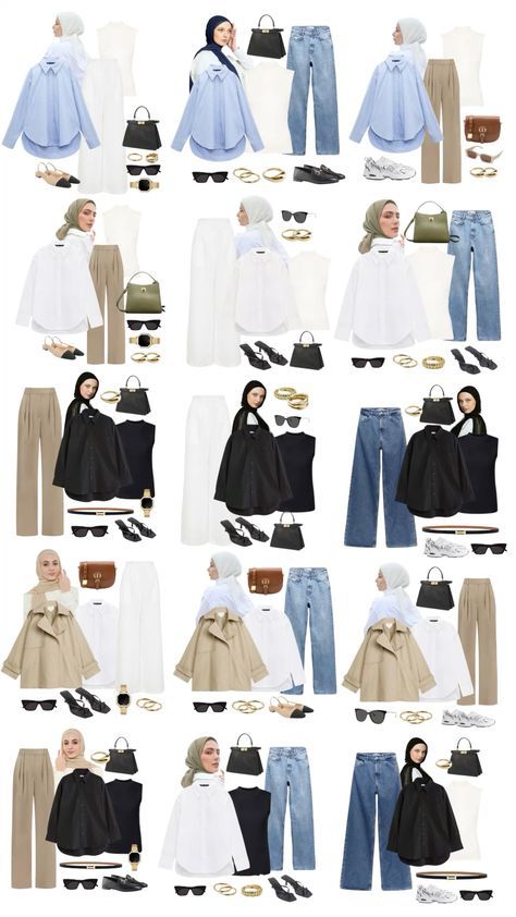 First Day Of University Outfit Hijab, Modest Outfit Capsule, Modest Old Money Outfits Hijab, Clothes Hijab Fashion Styles, Modesty Outfits Hijab, Hijab Date Outfit, Fall Outfit Hijab, Hijab Capsule Wardrobe, Hijab Minimalist Style