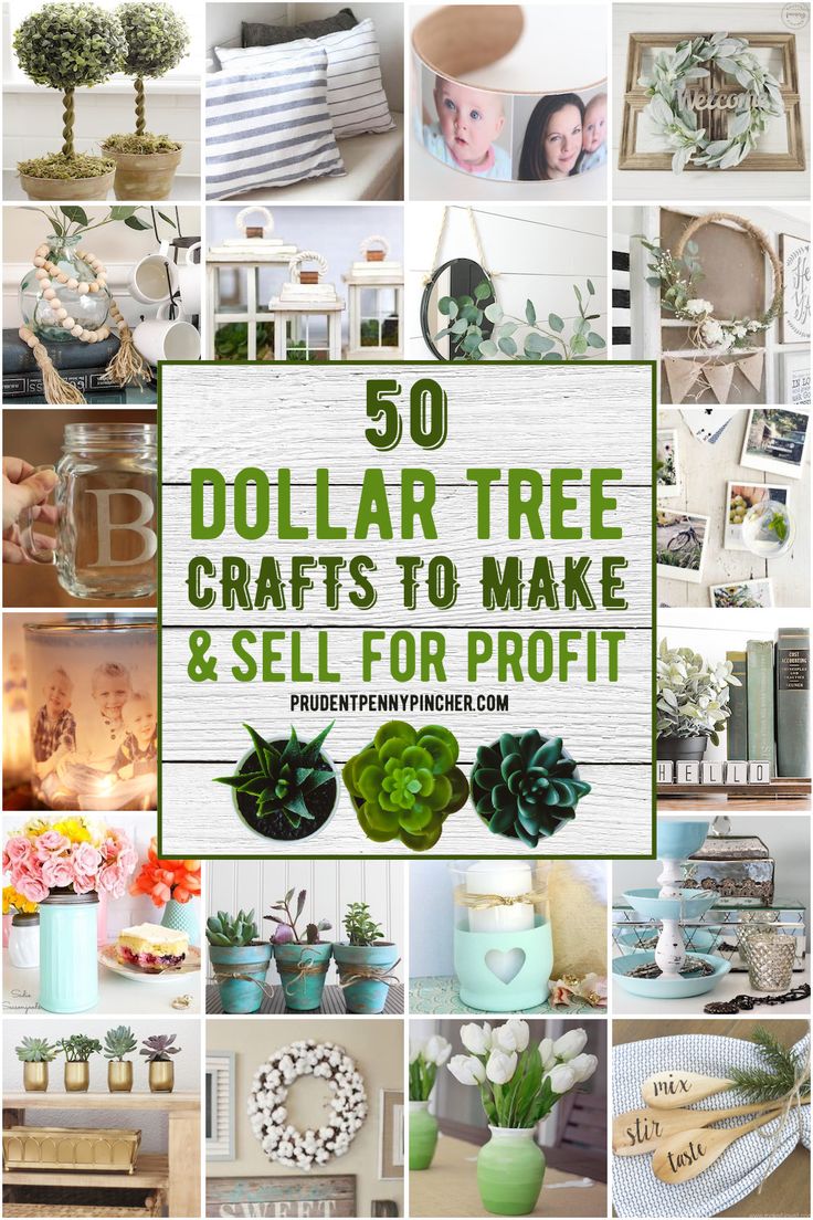 the top 50 dollar tree crafts to make and sell for profi - prot