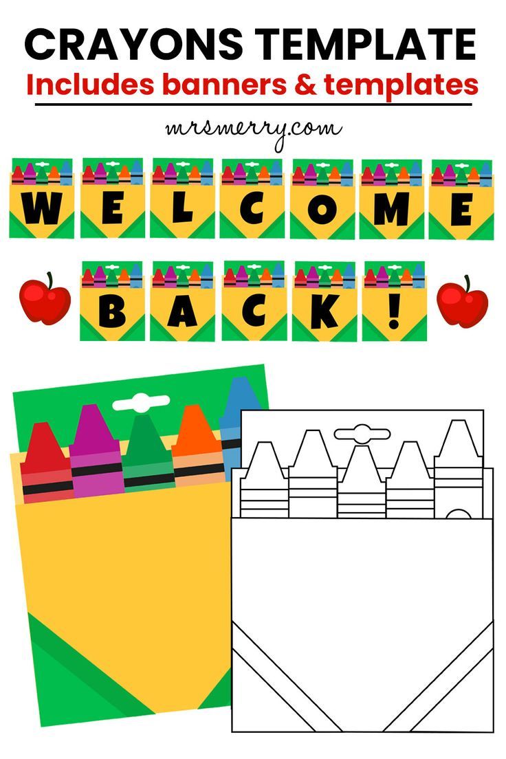 free crayons printable template banner Crayon Banner Printable Free, Crayon Box Printable, Free Welcome Back To School Printables, Crayola Crayon Template Free Printable, Crayon Name Tags Free Printable, Welcome Back To School Printables Free, Welcome Back To School Bulletin Boards Preschool Classroom Themes Free, Crayon Printable Template, Back To School Templates Free Printable