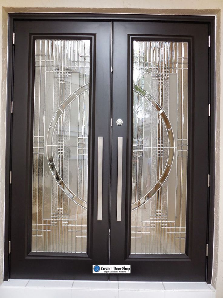 double doors with glass panels and sidelights