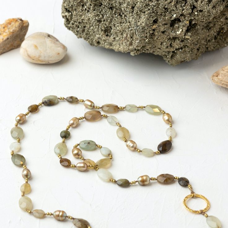 Knotted Silk Jade & Pearl necklace Silk Cord Necklace, Silk Necklace, Hand Knotted Necklace, Knotted Necklace, Hammered Rings, Oval Beads, Jade Necklace, Silk Cord, Handcrafted Necklace