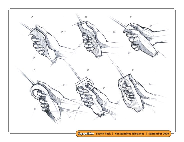 the instructions for how to draw hands with scissors